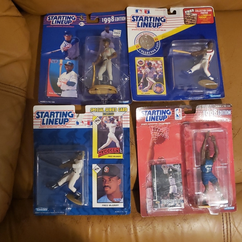 4 starting lineup new unopened figures